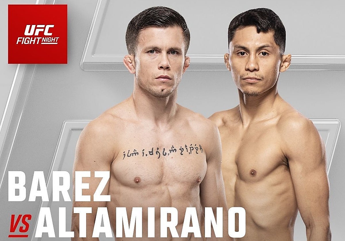 Cartel del combate de Dani Bárez contra Víctor Altamirano