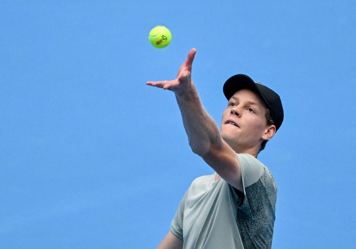 Jannik Sinner, durante su estreno en el Open de China