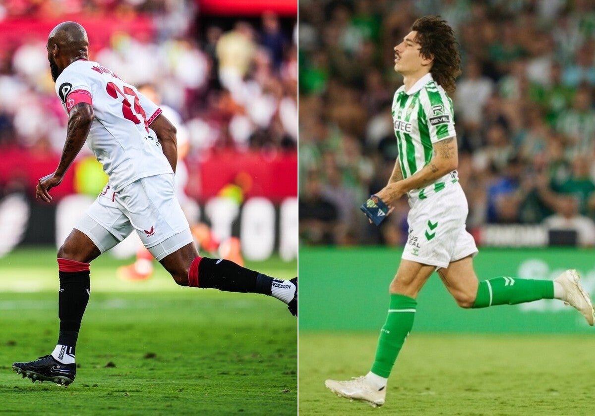 Marcao, como capitán en el Sevilla - Girona, y Bellerín, con el brazalete en el Betis - Getafe