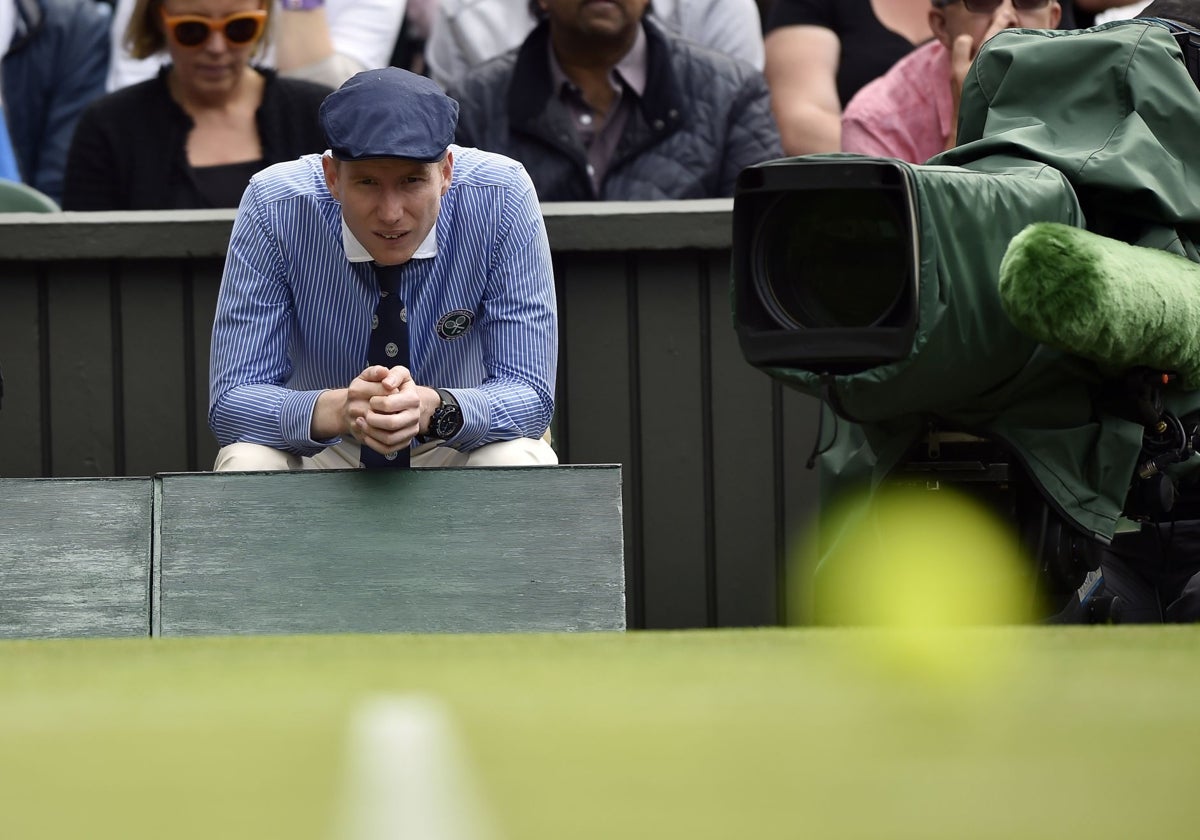 Un juez de línea, durante la pasada edición de Wimbledon