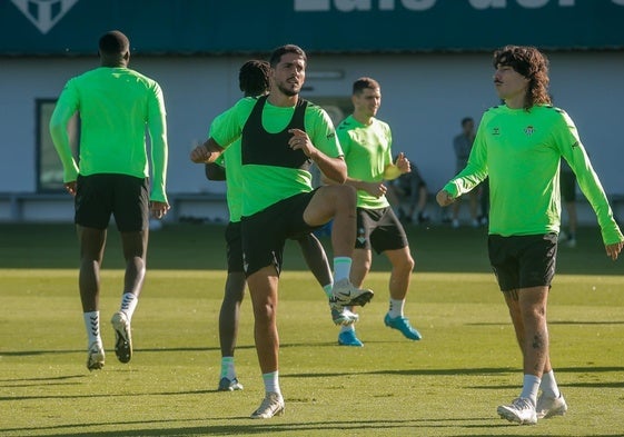 Fornals se ejercita junto a BellerÃÂ*n durante el entrenamiento del Betis