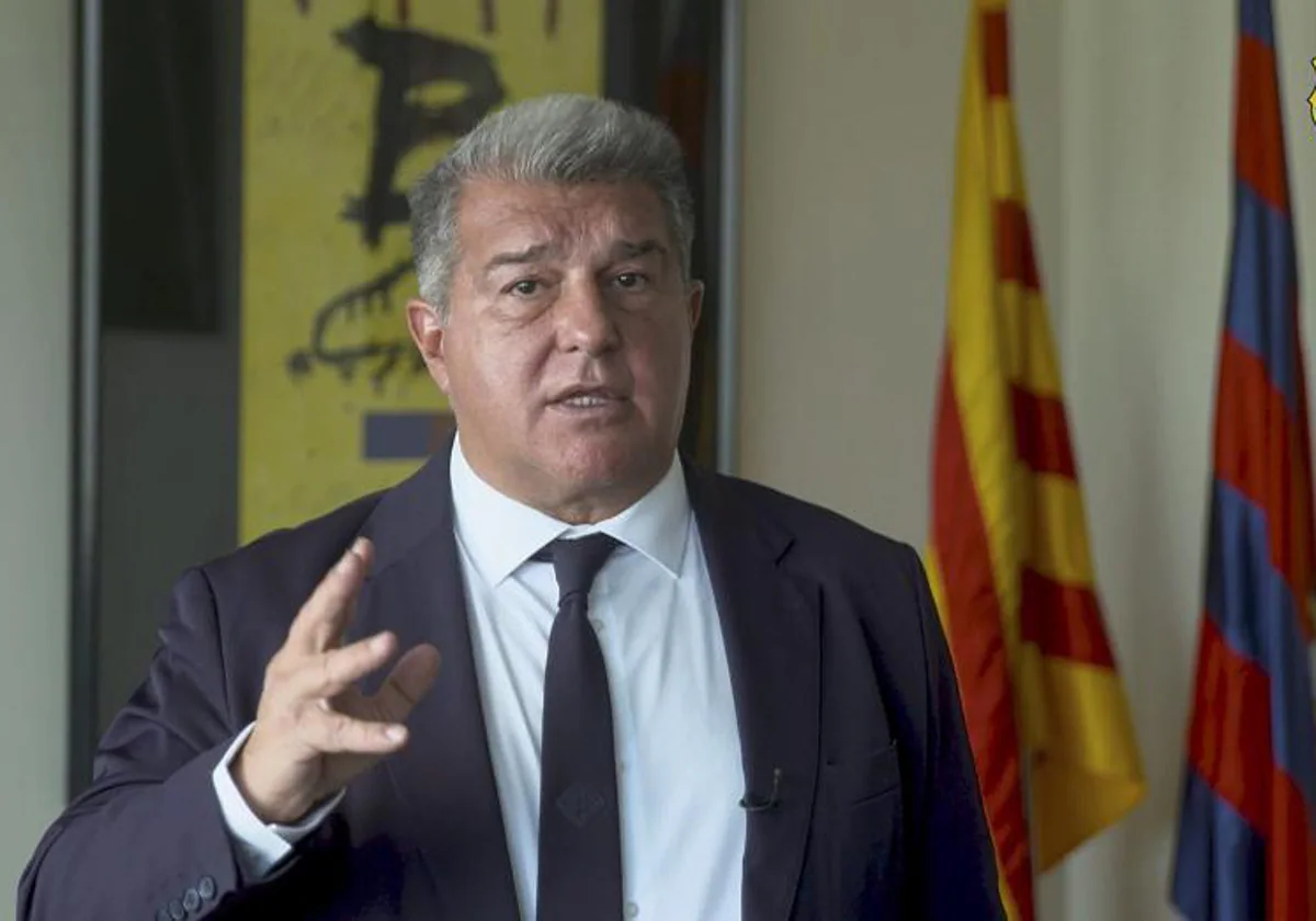 Laporta, durante un acto institucional con el Barcelona