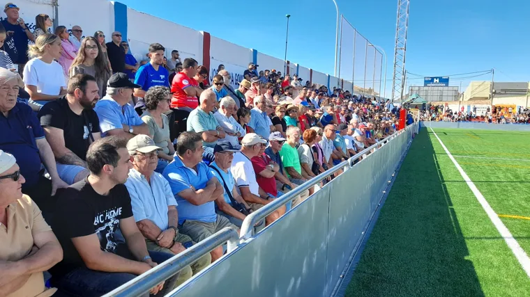 The stands of the Ángel Celdrán stadium, the home of Deportiva Minera