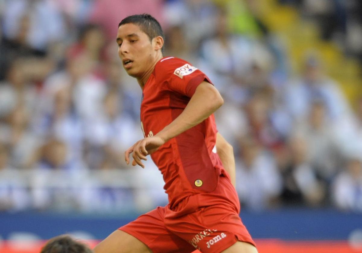 Abdelaziz Barrada, en un partido con el Getafe.