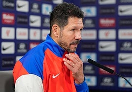 Simeone: «Tenemos un partido difícil, duro, con un equipo que cada vez juega mejor»