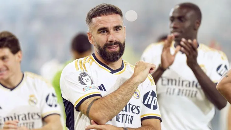 Dani Carvajal, member of Spain and Real Madrid, also took part in the trophy of French football