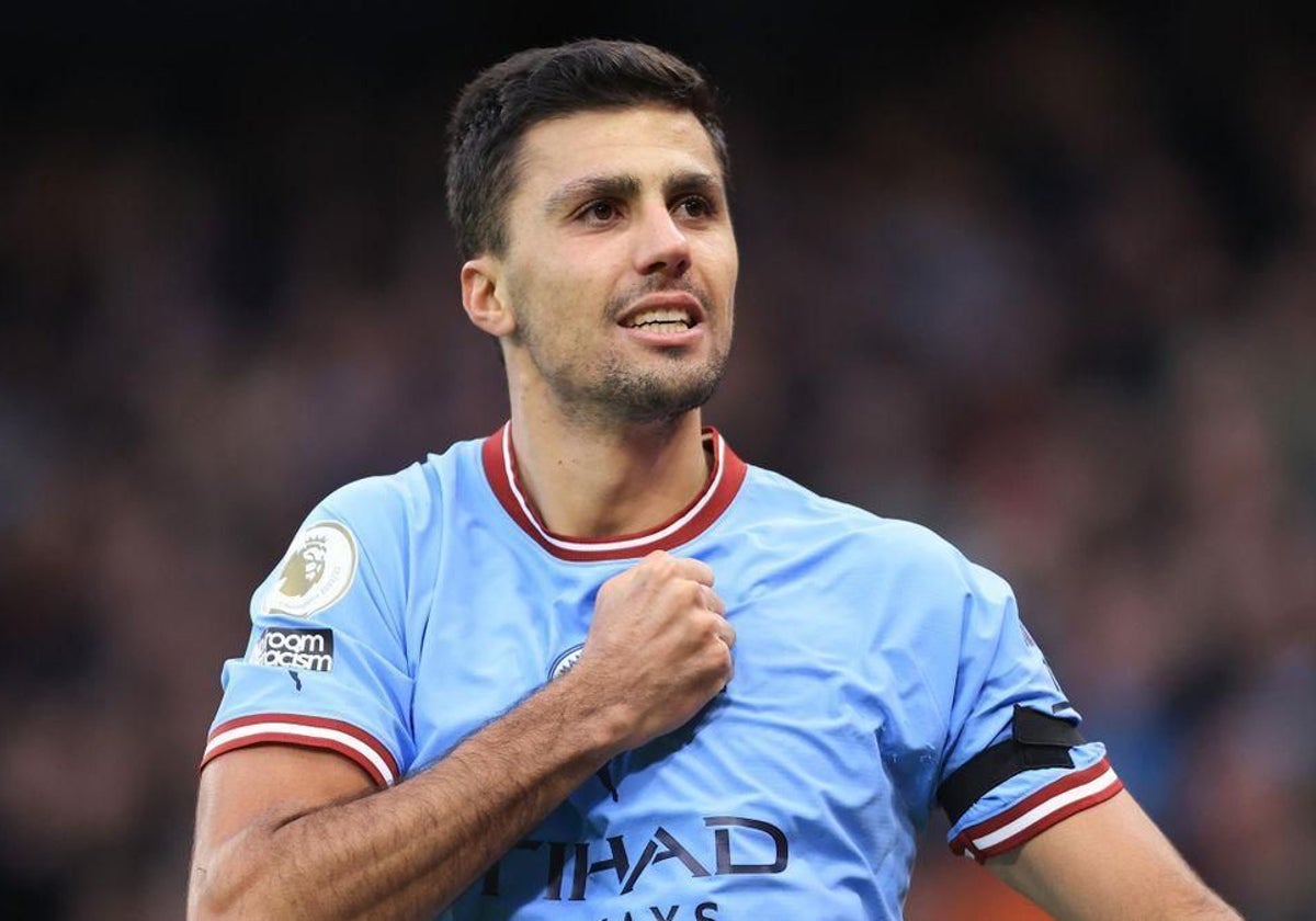 Rodri, en un partido con el Manchester City