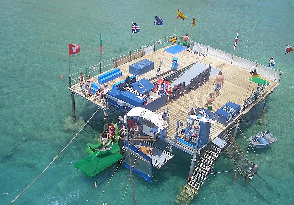 Vista aerea de la plataforma del Cable Ski