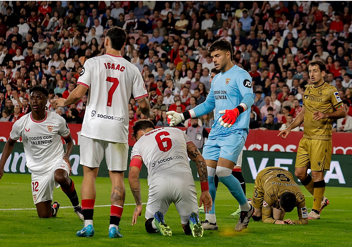 Lance del Sevilla - Real Sociedad en el Sánchez-Pizjuán