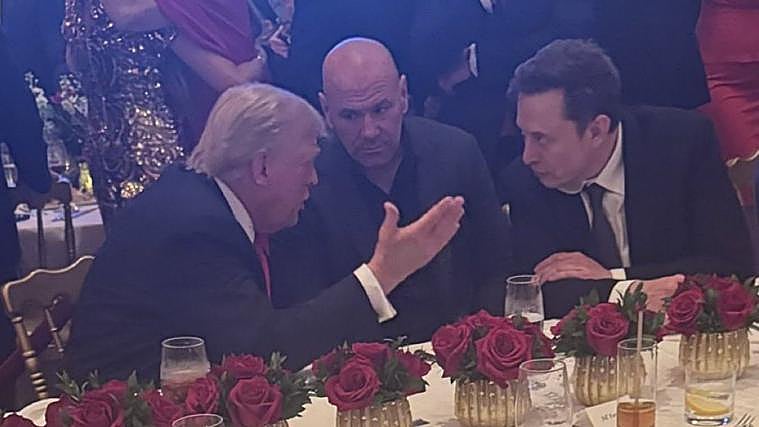 Trump, junto a Dana White y Elon Musk