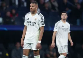 Kilyan Mbappé, durante el partido ante el Milan