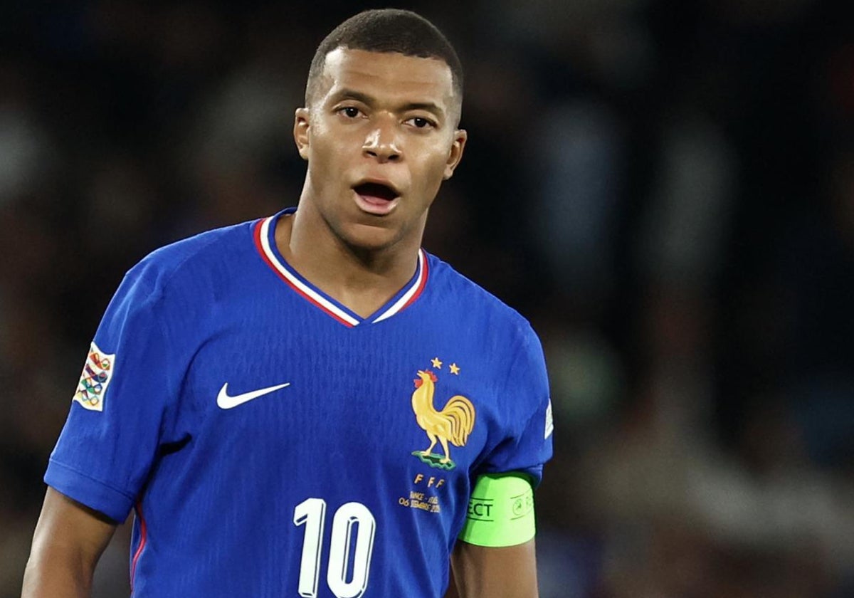 Mbappé, en un partido con Francia