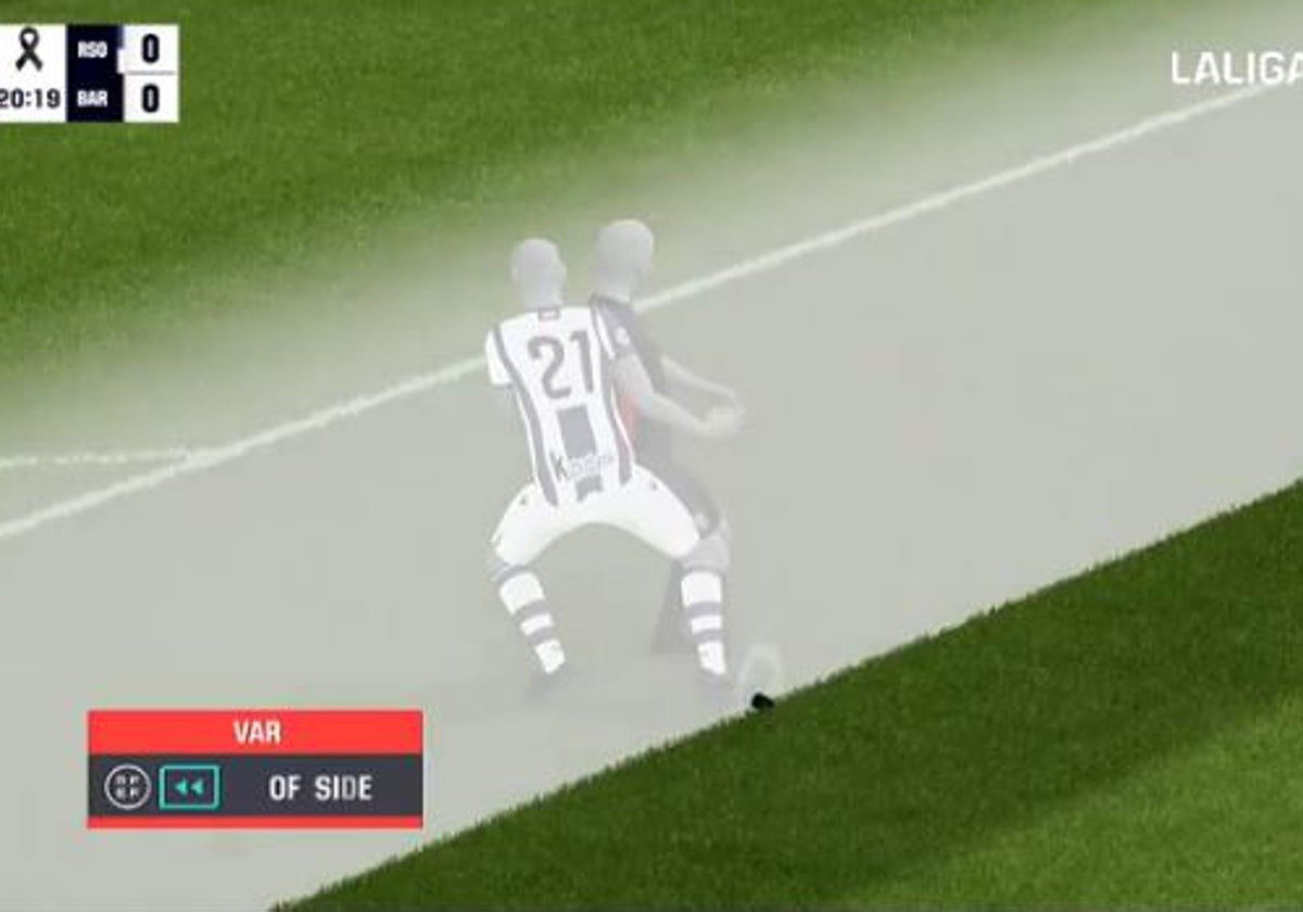 Imagen utilizada por el fuera de juego semiautomático