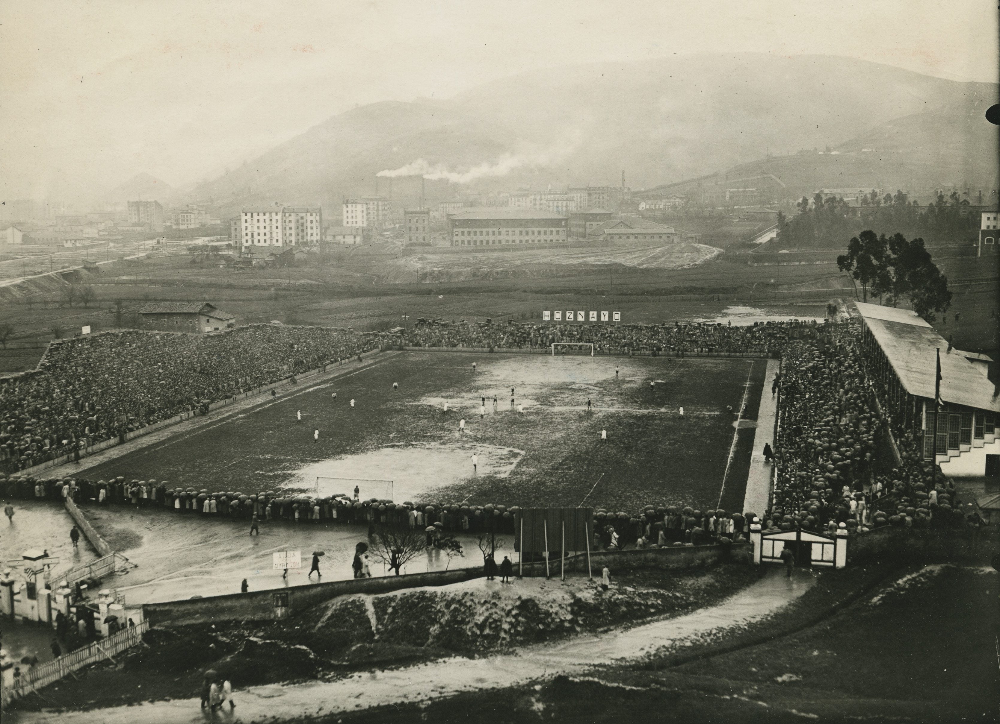 Bilbao, 1928. Campo de San Mamés a vista de pájaro