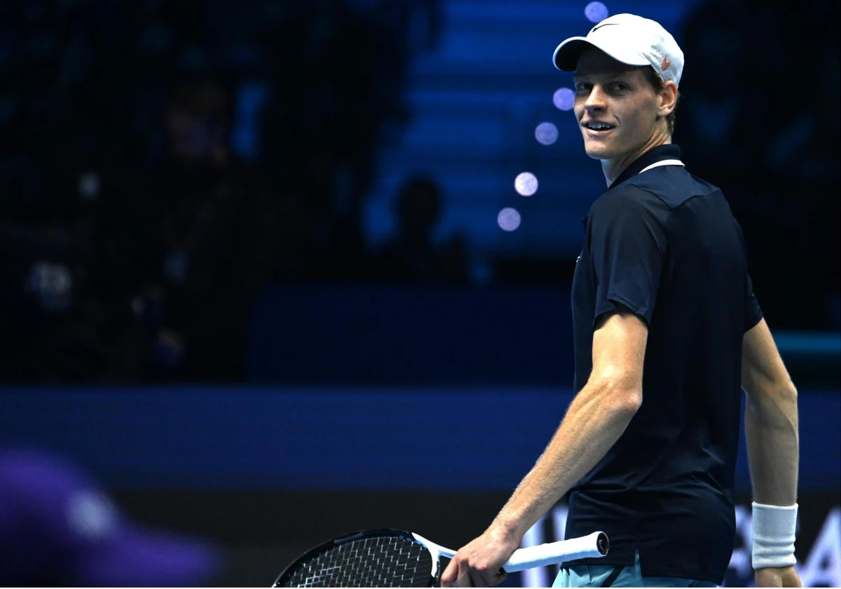 Jannik Sinner reacciona tras el partido ante Fritz