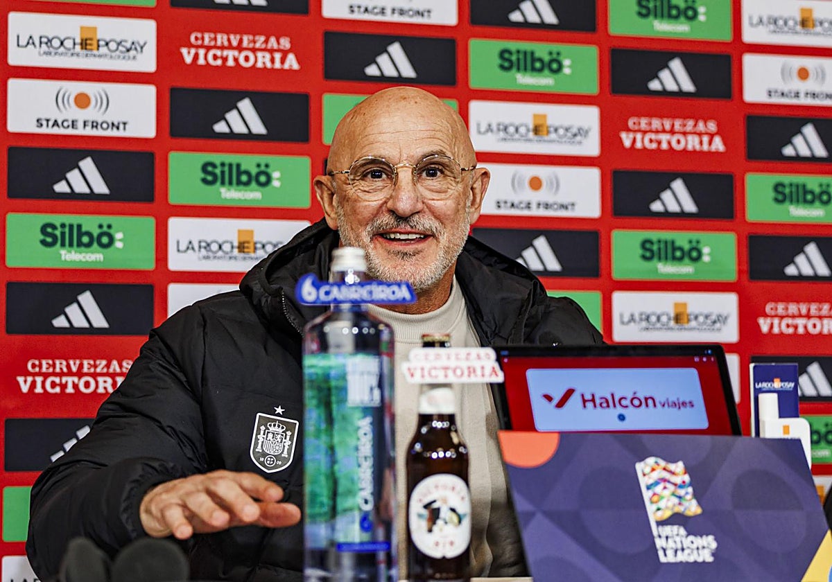 Luis de la Fuente, en el Parken Stadion