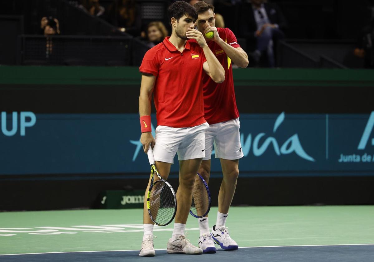 Carlos Alcaraz - Tallon Griekspoor, en directo: primer partido de España en cuartos de final de la Copa Davis hoy contra Países Bajos