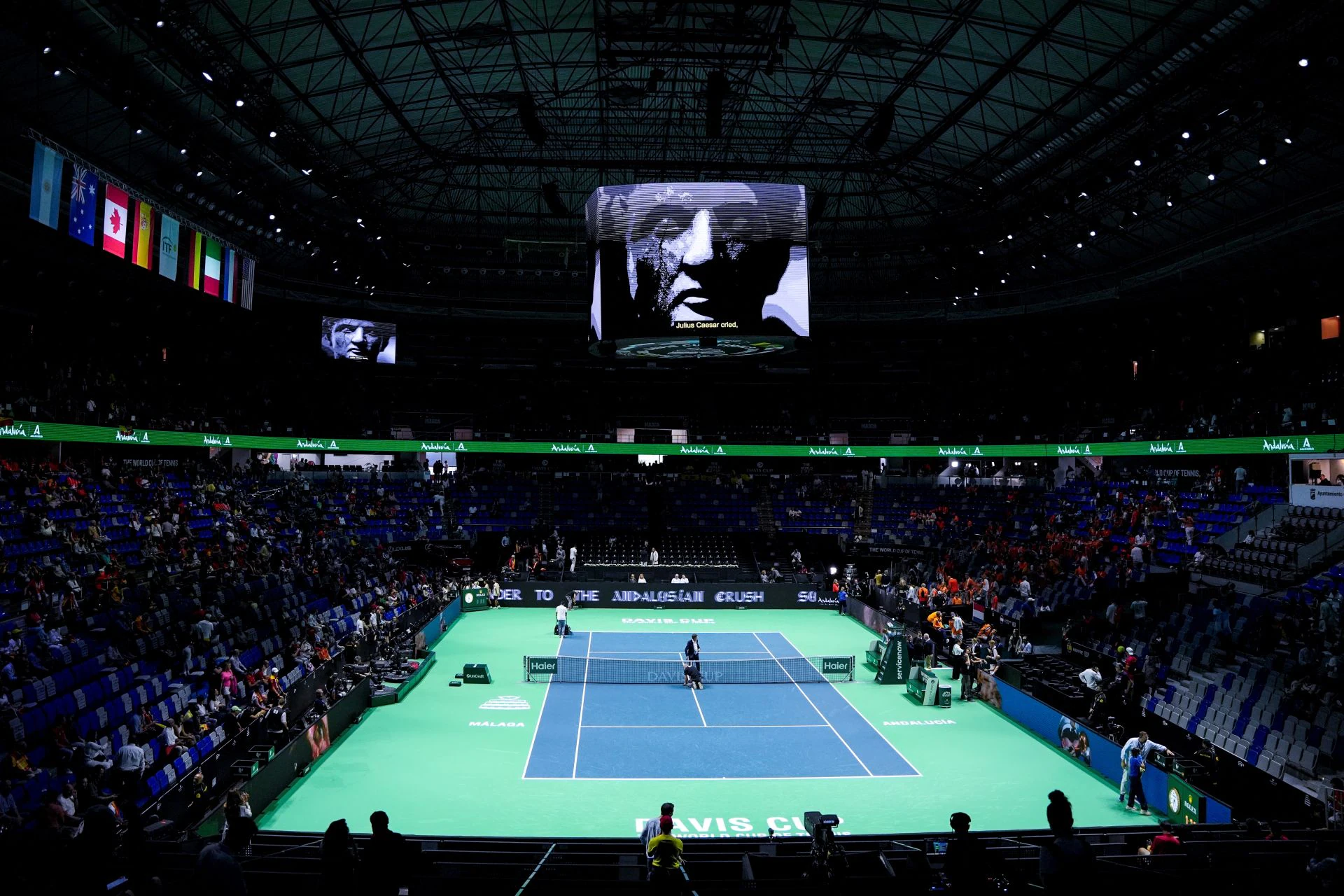 La pista en el Palacio de Deportes Martín Carpena de Málaga