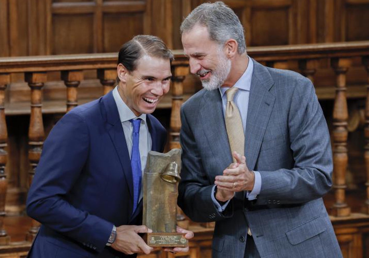 Felipe VI entregó a Nadal el Premio Camino Real en 2022