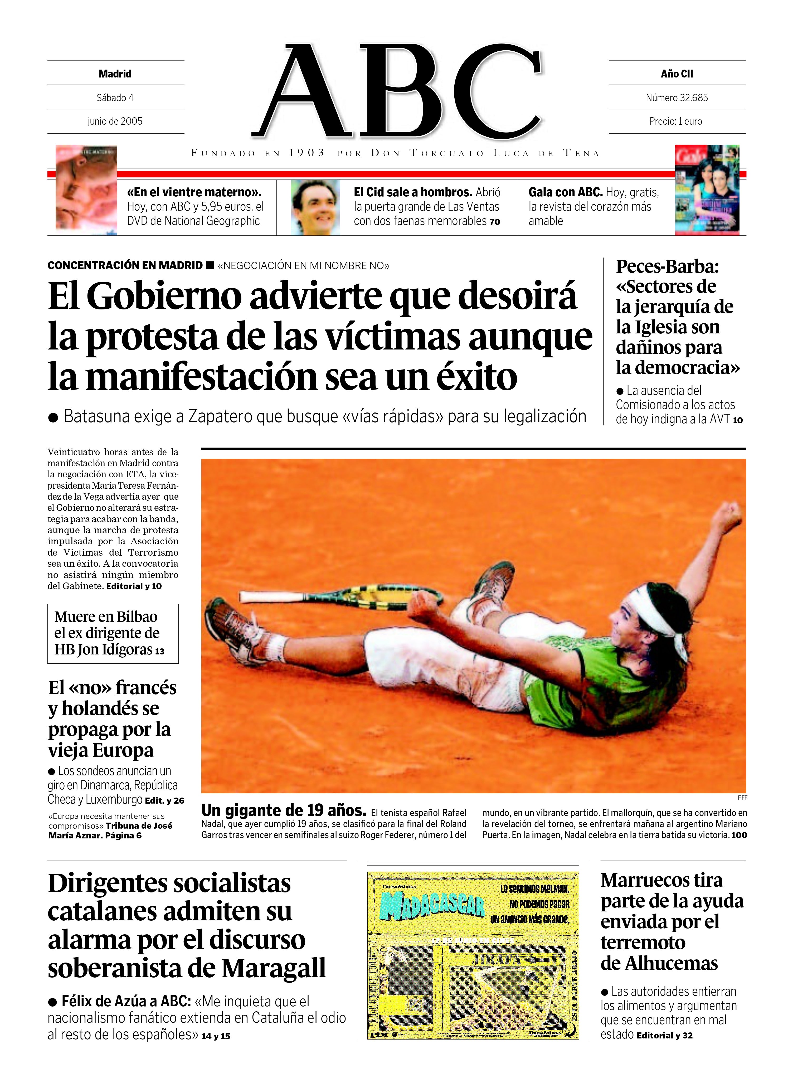 Las 58 portadas de Nadal en ABC