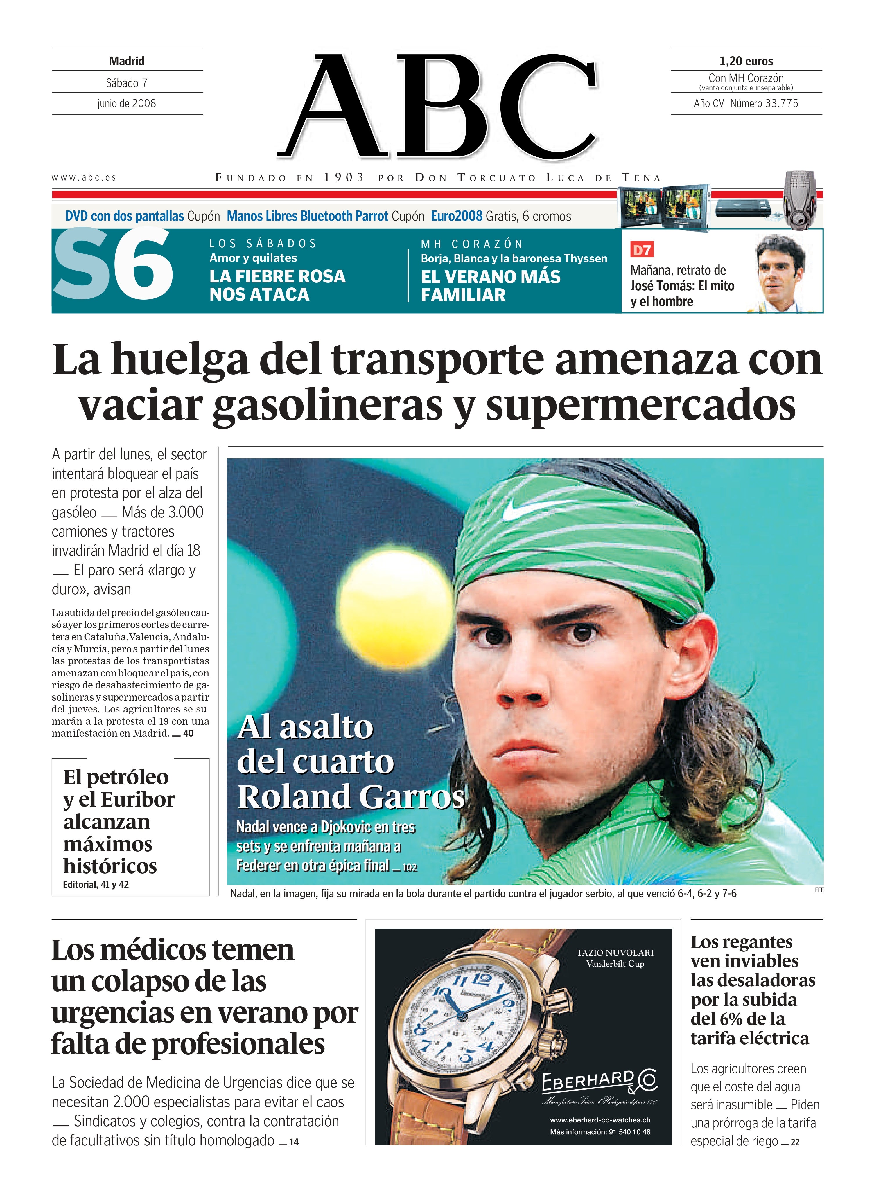 Las 58 portadas de Nadal en ABC