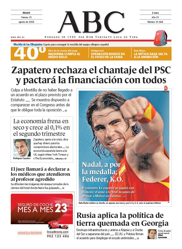 Las 58 portadas de Nadal en ABC