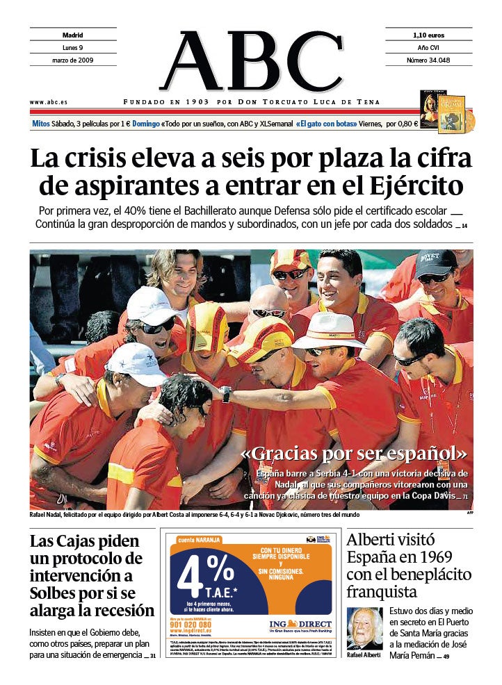 Las 58 portadas de Nadal en ABC