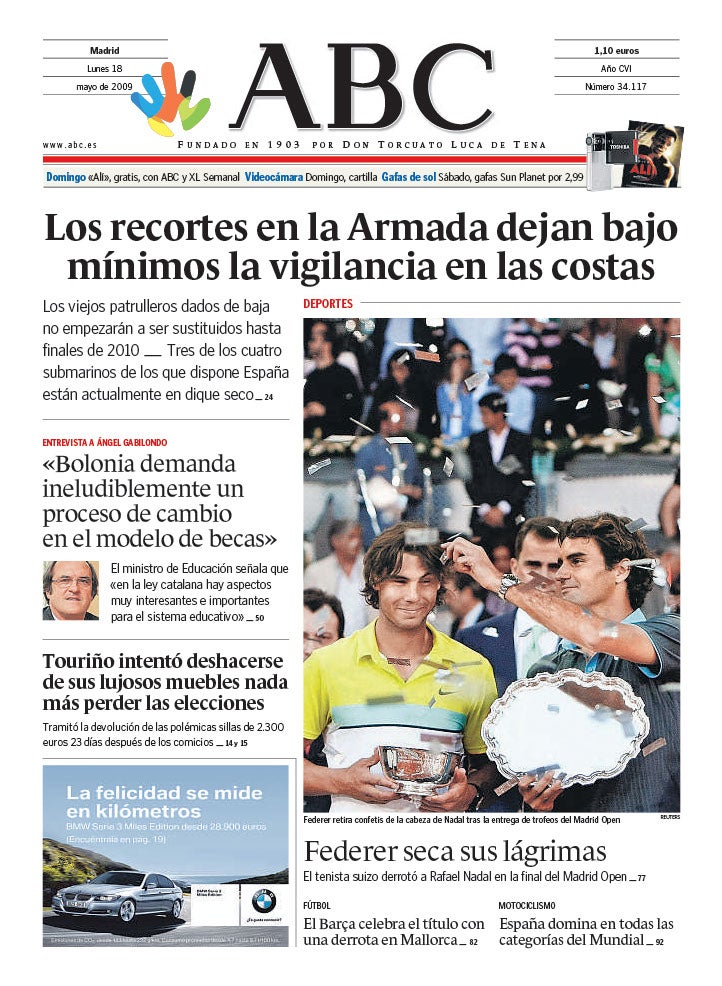 Las 58 portadas de Nadal en ABC