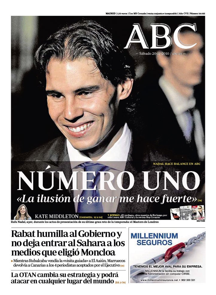 Las 58 portadas de Nadal en ABC