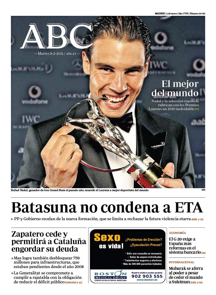 Las 58 portadas de Nadal en ABC