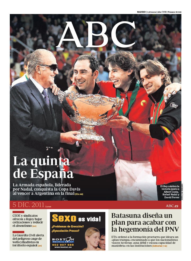 Las 58 portadas de Nadal en ABC