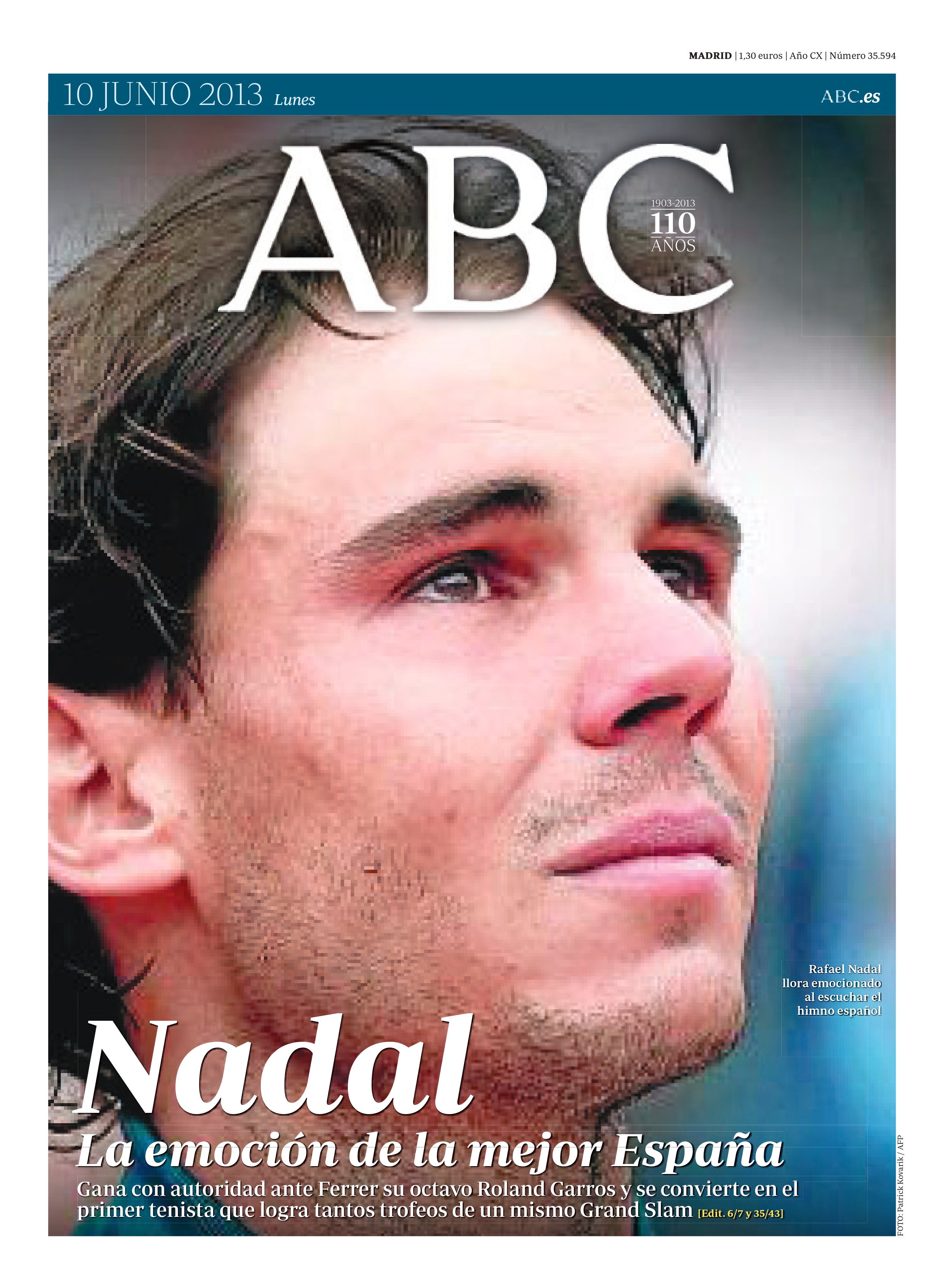 Las 58 portadas de Nadal en ABC
