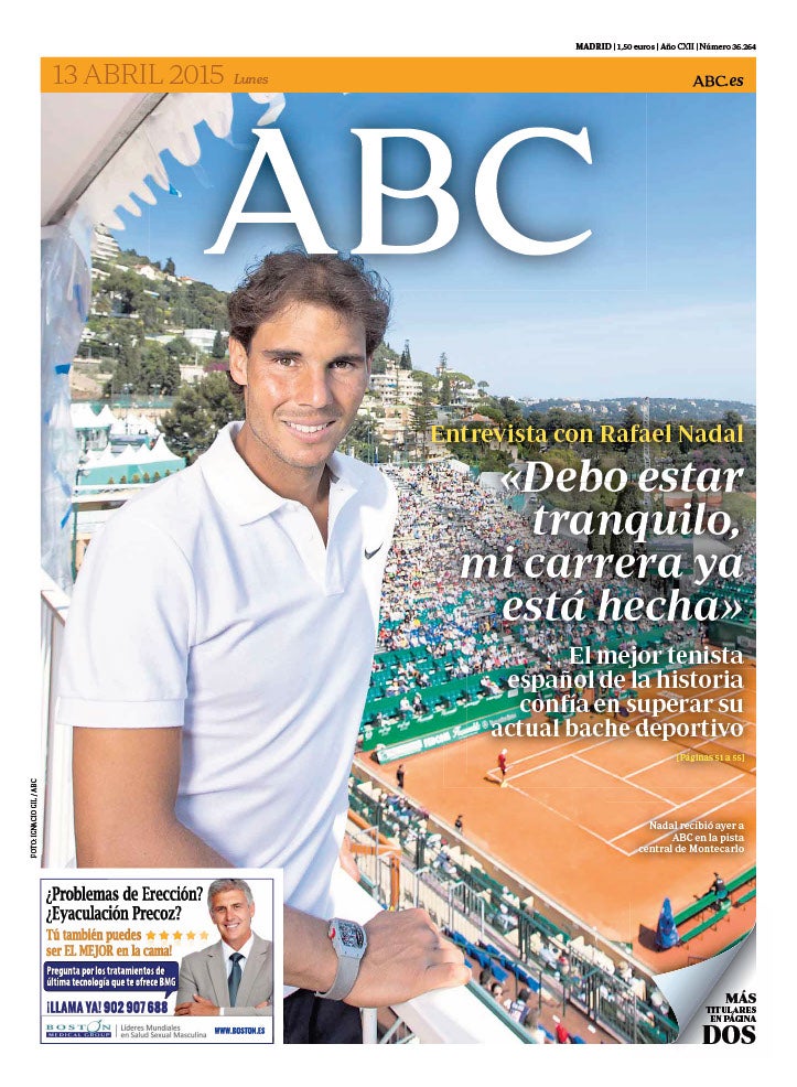 Las 58 portadas de Nadal en ABC