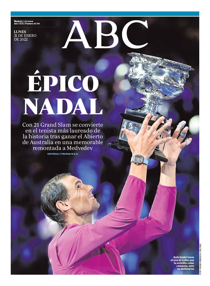 Las 58 portadas de Nadal en ABC