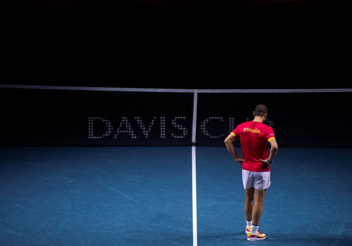 Nadal, durante su despedida