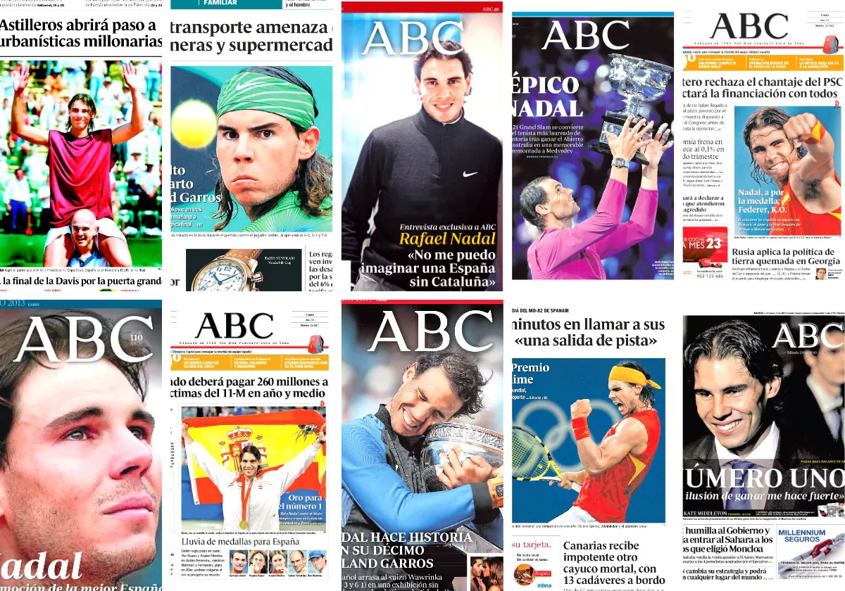 Las 58 portadas de Nadal en ABC