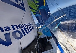 Frenética bajada por el Atlántico sur