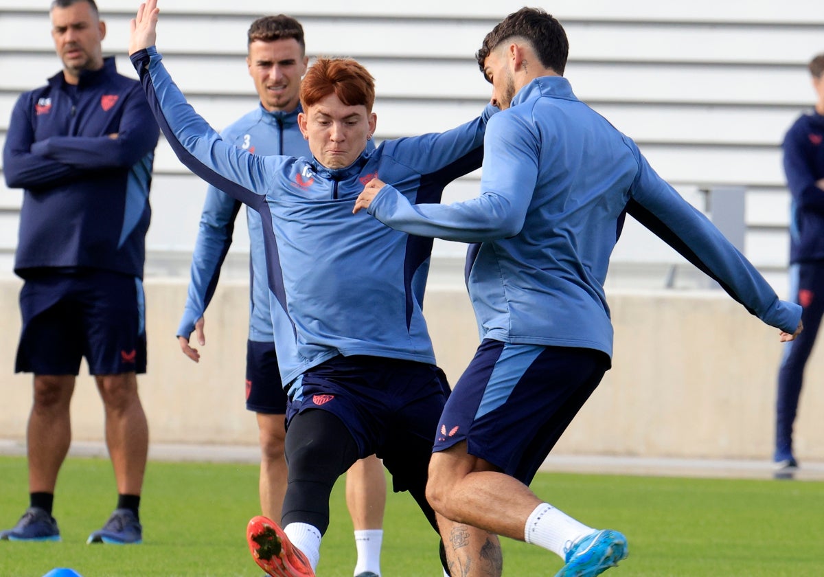 Barco, en el entrenamiento de este domingo