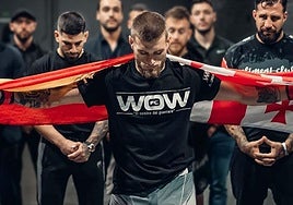 Aleksandre Topuria, antes de salir a pelear en su último combate