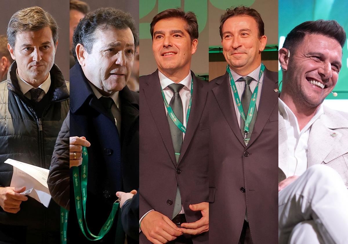 Francisco Galera, Joaquín Caro Ledesma, Ángel Haro, José Miguel López Catalán y Joaquín Sánchez, los principales accionistas del Real Betis