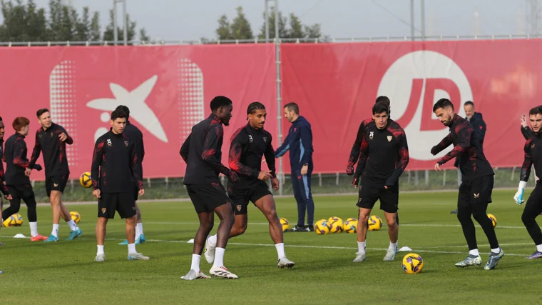 Sevilla training this Wednesday in the sports city