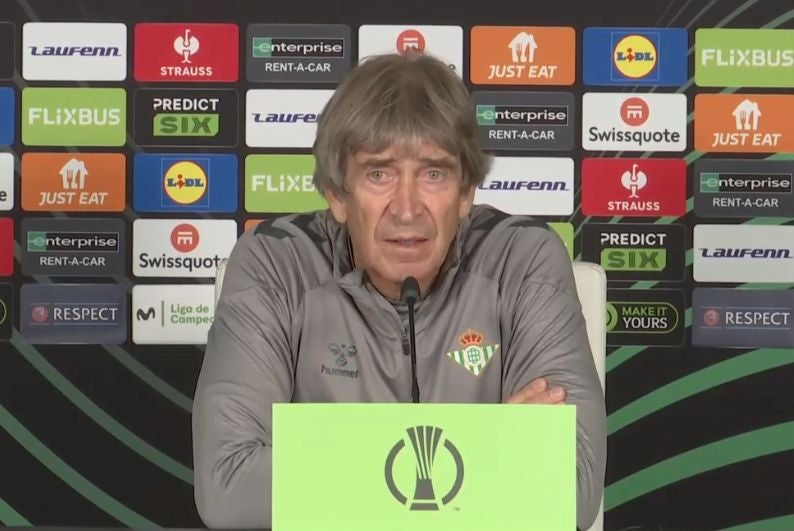 Manuel Pellegrini, en la rueda de prensa previa al Real Betis - HJK Helsinki de la Conference League