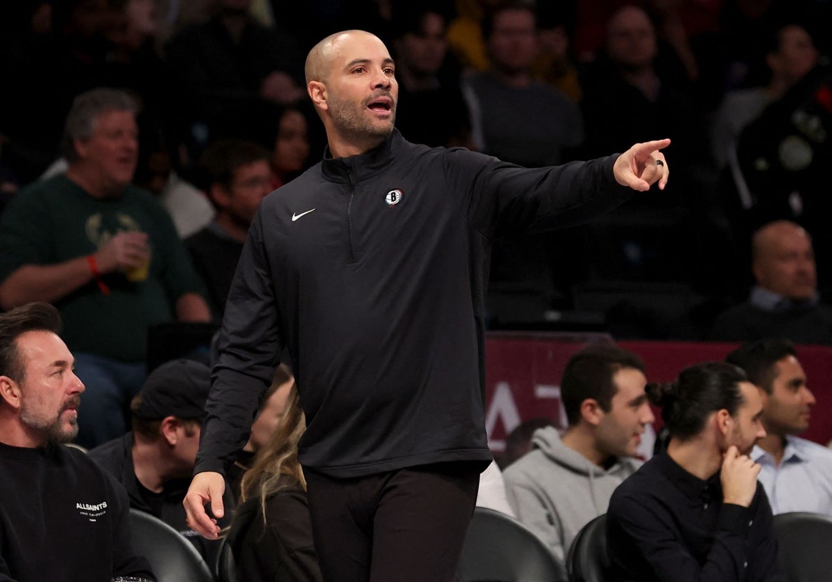 Fernández, durante el duelo entre los Raptors y los Nets