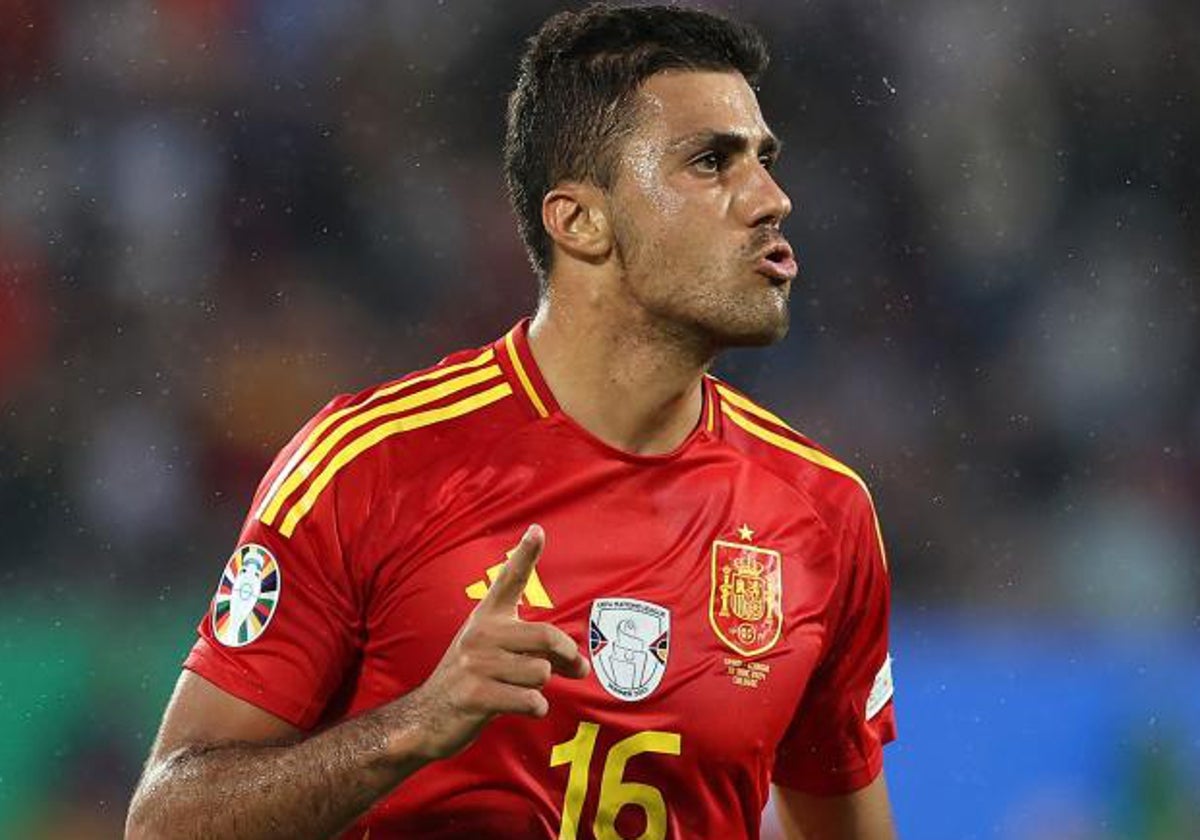 Rodri, con la selección española