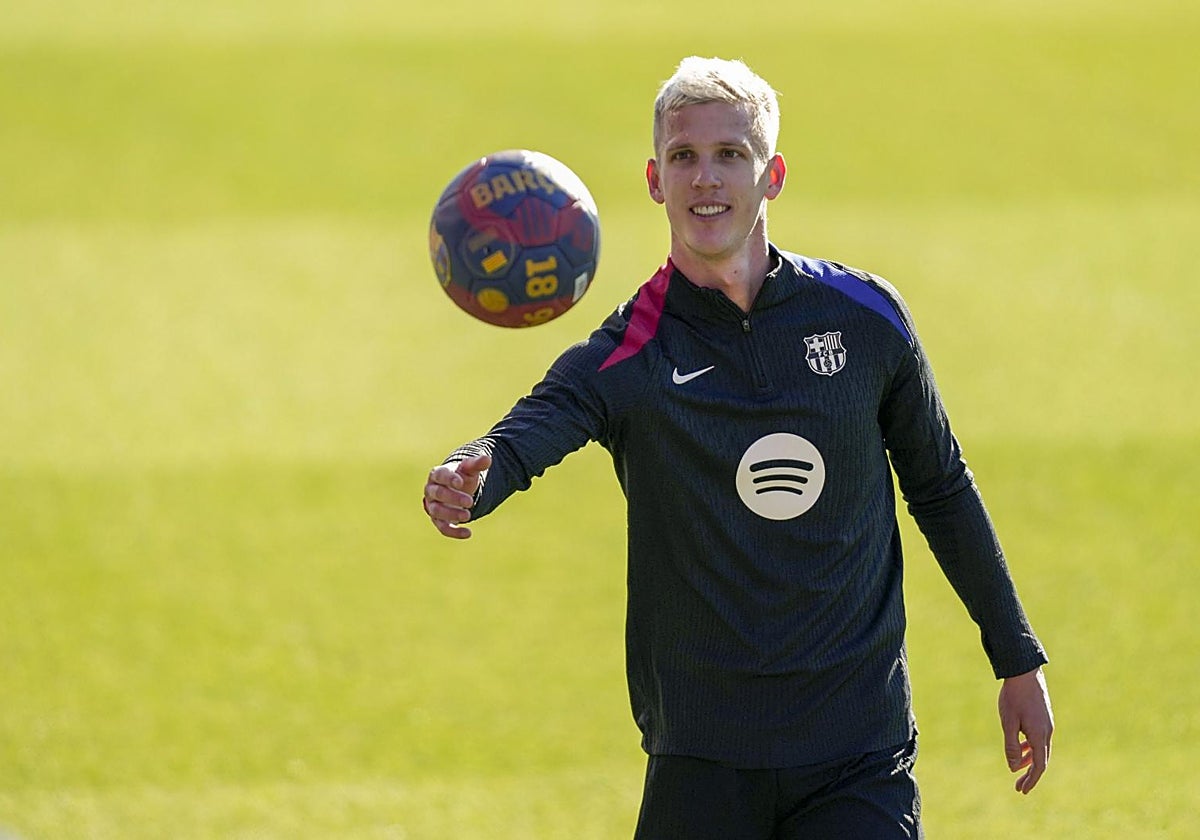 Dani Olmo durante un entrenamiento