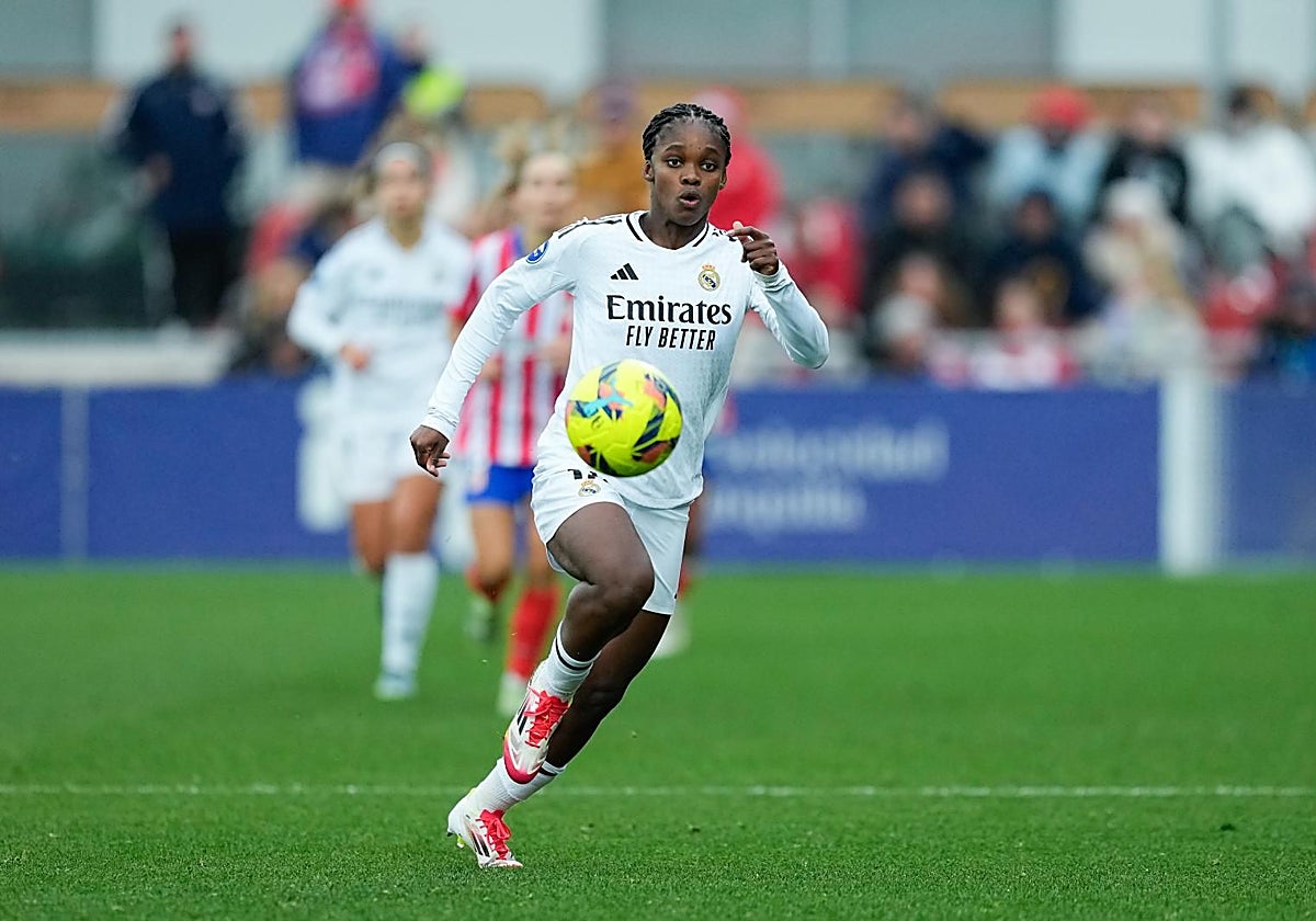 Linda Caicedo, en el derbi del domingo en Alcalá de Henares