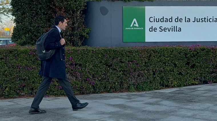 Lucas Fernández de Bobadilla llegando a los juzgados