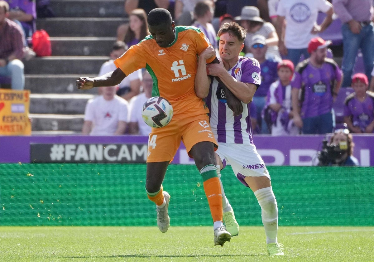 Imagen de un lance del juego de la última visita del Real Betis a Valladolid