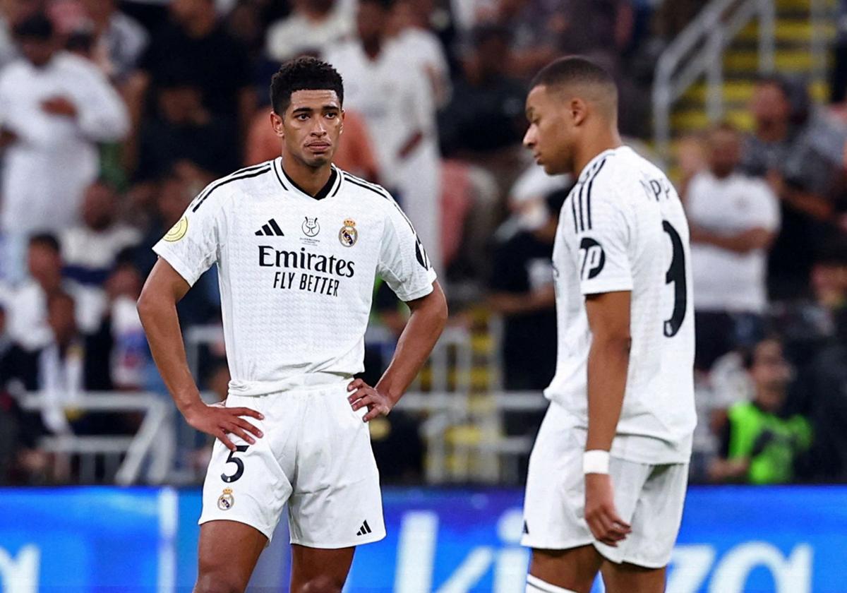 Jude Bellingham y Kylian Mbappé, en la final de la Supercopa.