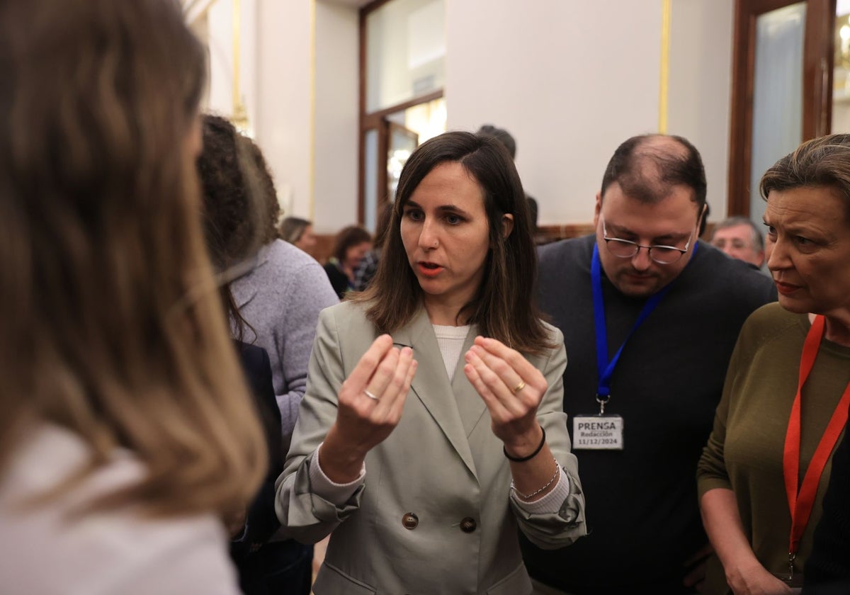 Belarra, en el Congreso de los diputados el pasado diciembre